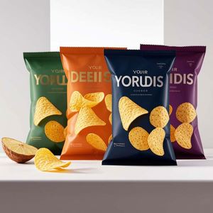 Custom Flat <b>Bag</b> Packaging for Dry Food Snacks and Pet Food Plastic Aluminium Foil for Crispy Fries and <b>Potato</b> Chips - Product Image 4