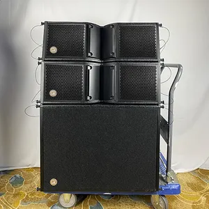 Système de haut-parleurs line array son musique professionnelle simple Caisson de basses 18 pouces et double combinaison line array 8 pouces