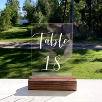 Supports de numéros de table en bois personnalisés pour événements de mariage et fêtes, supports de menu en bois avec code QR pour magasins de détail