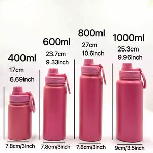Custom Logo 1L Stainless Steel Insulated Vacuum <b>Flask</b> 32oz Powder Coated Sports Camping Water Bottles 2-in-1 Straw and Spout Lid - Product Image 3