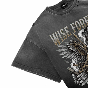 <b>Men's</b> Oversized Vintage Wash Short Sleeve Cotton T-Shirt Custom Graphic Print Street Style O-Neck Regular Fit Tees for Wholesale - Product Image 5