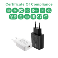 OEM Fábrica CE GS EAC Usb-c Adaptador de corriente Ladrillo 5V 1A 2A Enchufe DE LA UE 10W 5W Bloque de carga rápida Adaptador de corriente Usb Cargador de teléfono celular
