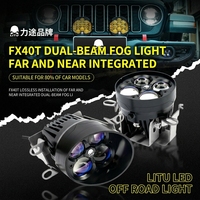 Feux antibrouillard pour voiture et moto, blanc, double couleur, 3,0 pouces, projecteur de feux de route Bi LED pour Toyota Nissan Honda