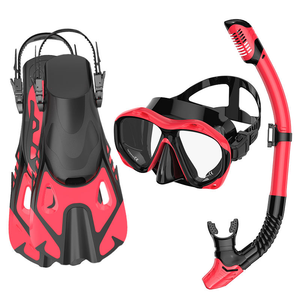 جودة عالية السائل سيليكون عدسة مزدوجة للماء الغوص مجموعة غص قناع وزعنفة للسباحة وfreediving - Product Image 5