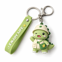 Porte-clés mascotte 3D personnalisé en PVC avec dragonne assortie pour la promotion de marque et les cadeaux d'entreprise