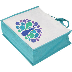 Sac fourre-tout écologique en jute avec impression de logo, fabriqué au Bengale occidental en Inde, prix abordable - Product Image 2