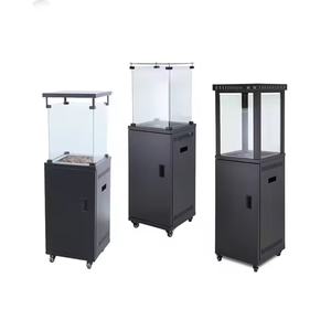 <span class=keywords><strong>Chauffage</strong></span> au gaz vertical carré moderne en acier ENZHI avec allumage par impulsions, portable pour terrasses et patios extérieurs, idéal pour jardins et événements - Product Image 3