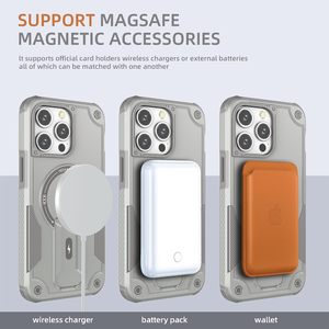 Fundas Magnéticas para Teléfono Móvil con Diseño Blindado de TPU y PC, Resistentes a Impactos, con Soporte Plegable para iPhone 17Pro Max/16/15/14/13/12/11 - Product Image 5