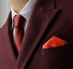 Vino scuro pesante Tweed invernali Custom abiti da uomo italiano per matrimonio formale sposo smoking spina di pesce moda maschile 3 pezzi - Product Image 6