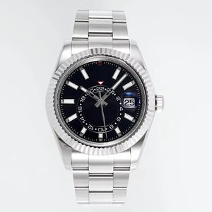 Montre mécanique de luxe de qualité supérieure, étanche, 42mm, mouvement ZF Factory ETA 2824, 32.69.34, acier 904l, cadran noir multifonction - Product Image 1