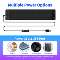 Señal LED programable de alimentación USB, cartel Digital interior para coche, Panel de píxeles LED IP65, pantalla de mensajes de desplazamiento