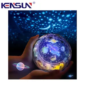스마트 홈 조명 별이 빛나는 하늘 태양 시스템 프로젝터 장식 회전 매직 led 플래시 조명 야간 조명 테이블 램프