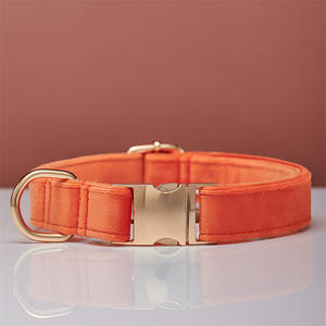 Collar de perro de terciopelo suave y cómodo de lujo al mejor precio, collares de perro personalizados con grabado láser grueso - Product Image 4