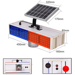 Luce di Segnalazione Stradale LED Solare IP67 Impermeabile 120W 160W Bicolore <span class=keywords><strong>Rosso</strong></span> e <span class=keywords><strong>Blu</strong></span> per Sicurezza e Traffico - Product Image 3