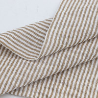 Expédition en 3 jours Tissu de chemise en lin rayé 100% polyester 150 g/m² pour le printemps et l'été