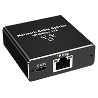 Adaptador Gigabit Ethernet RJ45, divisor de Internet de red LAN de 1000Mbps, aleación de aluminio, controlador Plug and Play de 1 a 2 salidas