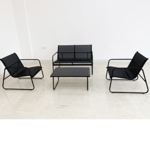 Juego de Muebles de Jardín de 4 Piezas, Sofá para Patio, <span class=keywords><strong>Terraza</strong></span>, Piscina, con Sillas Plegables y Mesa - Product Image 2