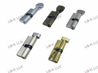 Cerradura de Puerta de una Sola Apertura LCKLUX, Cilindro de Alta Seguridad para Puerta de Madera, 60 mm de Distancia al Centro, Núcleo de Aluminio/Latón/Zinc/Hierro, 3 Llaves