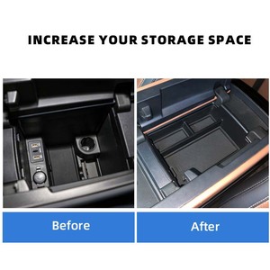 Organizador de consola de reposabrazos de coche, caja de almacenamiento de reposabrazos de consola central de coche de plástico ABS para accesorios exteriores BYD Tang - Product Image 3