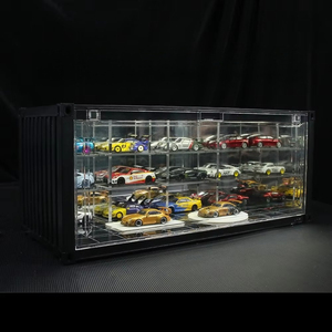 ฉากโรง<span class=keywords><strong>รถ</strong></span>จิ๋วแบบมีไฟ LED ขนาด <span class=keywords><strong>1</strong></span>/<span class=keywords><strong>64</strong></span> สำหรับเก็บสะสมและจัดแสดง<span class=keywords><strong>รถ</strong></span><span class=keywords><strong>โมเดล</strong></span> - Product Image 5