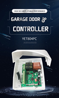 Controlador de Puerta Enrollable YET804PC Nuevo Tipo 220V CA 2 Canales con Código de Aprendizaje 1527 433MHZ