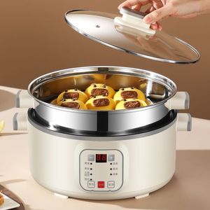 Cuisinière électrique multifonctionnelle pour cuire à la vapeur, faire bouillir, mijoter, frire et faire sauter ; marmite électrique intelligente avec minuteur et - Product Image 4