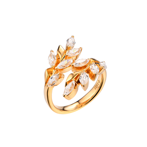 Bagues de fiançailles en argent sterling jaune avec zircone cubique taille marquise, or blanc, émeraude, <span class=keywords><strong>prix</strong></span> d'usine - Product Image 1
