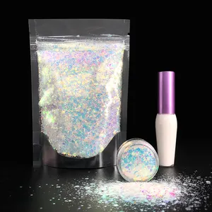 Persediaan Berbagai Warna Glitter Kuku Gel Makeup Mata Glitter dengan MOQ Rendah