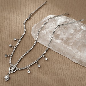 Hot Sale Elegant Silver Crystal Forehead Chain <strong>Headpiece</strong> Sparkling Bridal Maang <strong>Tikka</strong> for Bride Wedding Jewelry - Product Image 4