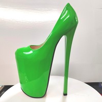 Nouvelle Collection Printemps – Escarpins Ultra-Hauts 22 cm à Talons Aiguilles Vert Vibrant Couleurs Bonbon – Chaussures Femme Grande Taille Modèle Sexy – Talons Très Hauts