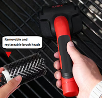 Kit de gril de cuisine pour barbecue, brosse de nettoyage, outils de cuisson, batterie au lithium, grattoir à glace électrique puissant