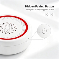 Système d'alarme de sécurité intelligent pour la maison WiFi, matériau ABS, sirène intelligente 120 dB avec 17 messages vocaux, fonction SOS/Anti-intrusion/Soin