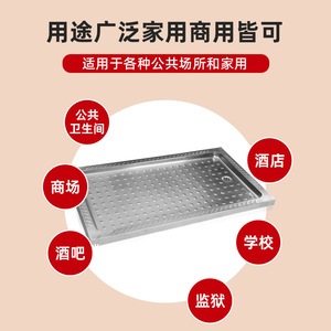 Stainless Steel <b>Shower</b> <b>Tray</b> Rectangle Center Drain Easy Installation Industrial Design Floor Mount - Product Image 2