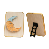 Kit de String Art DIY, Kit d'Artisanat String Art à Motifs de Dessins Animés Mignons, Cadeau de Décoration Maison Fait Main avec Dessin au Fil