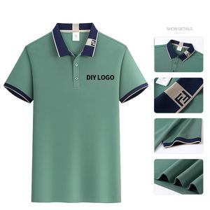 เสื้อโปโลไซส์ใหญ่สั่งทำพิเศษสำหรับชุดยูนิฟอร์ม เสื้อยืดเปล่าเรียบง่ายสำหรับออกกำลังกาย วิ่ง เล่นกอล์ฟ ปักโลโก้ เสื้อโปโลชาย - Product Image 2