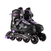 Patines en Línea Infantiles Ajustables de Una Sola Fila para Exteriores, con Luces Completas, Anticaída, Silenciosos, Profesionales, con Malla y Rodamientos ABEC-7 de PU