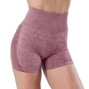 Sexy booty push up seamless women yoga shorts fitness high waist sport gym  for ladies biker