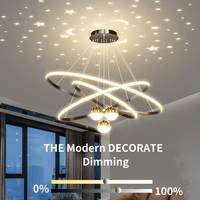 Lustre LED Moderne Personnalisé, Suspendu Rond en Fer, Lumière Pendentif à Anneau LED pour Chambre d'Hôtel