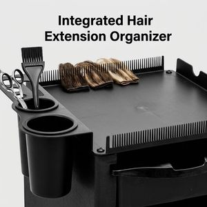 Carrello Professionale <span class=keywords><strong>a</strong></span> 5 Ripiani per Salone con Porta Extension, Carrello Estetista ad Alta Capacità con Ruote Silenziose per Parrucchieri - Product Image 2