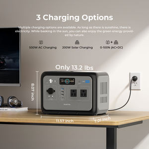 OUKITEL 512Wh Centrale électrique portable 800W UPS Générateur solaire d'urgence pour la maison et l'extérieur - Product Image 3