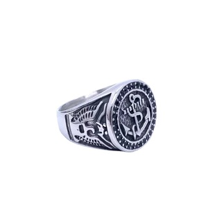 Anchor <b>Ring</b> <b>For</b> <b>Men</b> Stainless Steel Retro <b>Silver</b> Hip Hop Fashion Jewelry Gift 216019 - Product Image 2