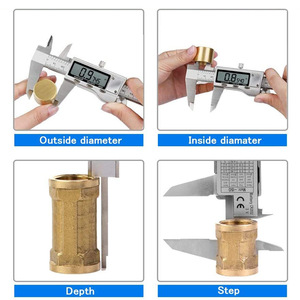 Groot LCD-scherm Roestvrij staal micrometer Meetinstrument Elektronisch 0-150 mm Zwart Digitale schuifmaat Intl Kang VC - Product Image 2