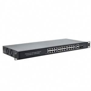 24-Port Großhandel 400W POE Switch 24+2+2 Port mit SFP IEEE802.3AF 12,8Gbps Kapazität VLAN-Unterstützung für CCTV IP-Kamerasysteme - Product Image 3