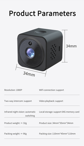 Cámara <span class=keywords><strong>de</strong></span> <span class=keywords><strong>seguridad</strong></span> inalámbrica <span class=keywords><strong>de</strong></span> visión nocturna <span class=keywords><strong>de</strong></span> 2MP 1080p Micro videocámara <span class=keywords><strong>de</strong></span> <span class=keywords><strong>seguridad</strong></span> en <span class=keywords><strong>miniatura</strong></span> con Sensor CMOS Wifi cámara en <span class=keywords><strong>miniatura</strong></span> - Product Image 6