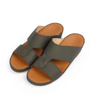 Chaussons arabes en cuir véritable pour hommes, fabriqués à la main en Italie, de haute qualité, chaussures du Golfe, Dubaï, confortables, sandales arabes pour hommes - Product Image 2