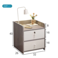 Table de chevet moderne convertible en MDF avec panneau décoratif pour chambre à coucher, 1 à 3 tiroirs, vente en gros