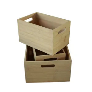 Just In Home Organization Bamboo Storage With Handle Box Wooden Storage Box Wooden Living Room Decorative Box Wooden Organizer B