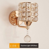 Lumière murale LED minimaliste à capteur, cristal blanc chaud 2700K, dimmable, étanche, pour escalier, couloir, livraison directe d'usine