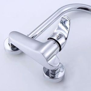 Kitchen Faucet Single <b>Handle</b> Wall Mounted 360 Degree Rotate For Sink Washbasin - Product Image 2