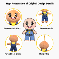 Porte-clés en peluche personnalisé à partir de votre dessin, MOQ flexible, broderie, personnage de dessin animé, jouet en peluche rembourré, logo personnalisé, peluche douce